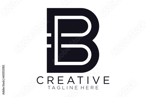 letter B logo vector design, icon, minimalist, modern logo simple