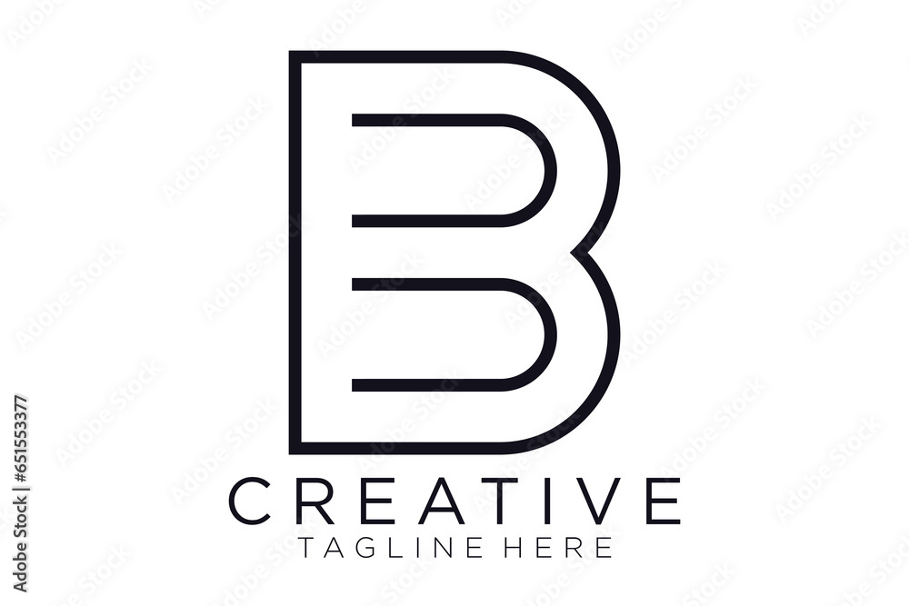 letter B logo vector design, icon, minimalist, modern logo simple letter B logo vector design, icon, minimalist, modern logo simple