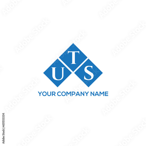 UTS letter logo design on white background. UTS creative initials letter logo concept. UTS letter design. photo