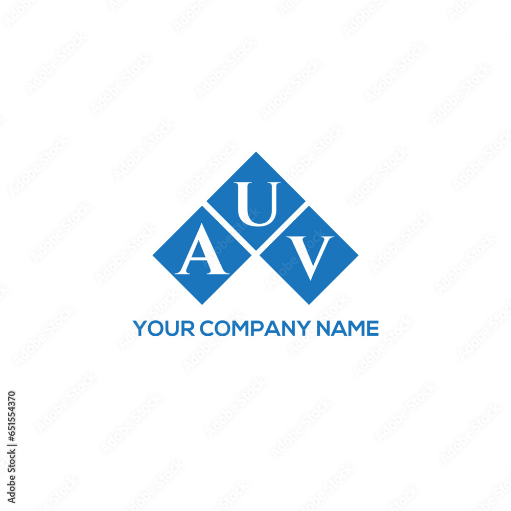 AUV letter logo design on white background. AUV creative initials letter logo concept. AUV letter design. AUV letter logo design on white background. AUV creative initials letter logo concept. AUV letter design.