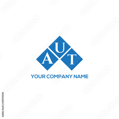AUT letter logo design on white background. AUT creative initials letter logo concept. AUT letter design.