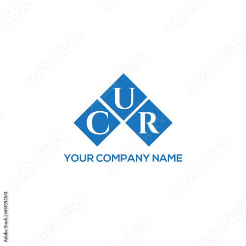 CUR letter logo design on white background. CUR creative initials letter logo concept. CUR letter design.