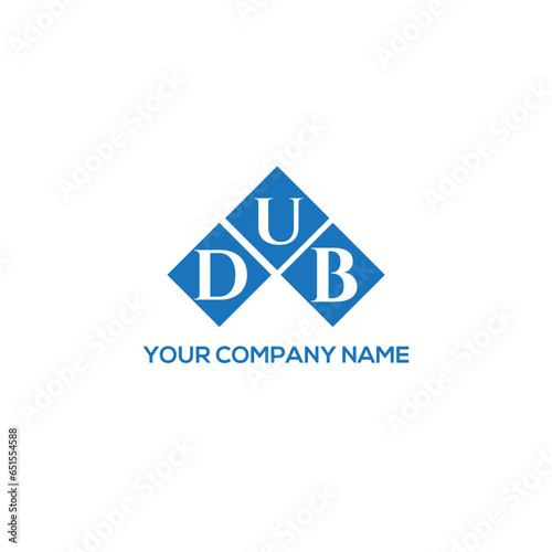 DUB letter logo design on white background. DUB creative initials letter logo concept. DUB letter design.
