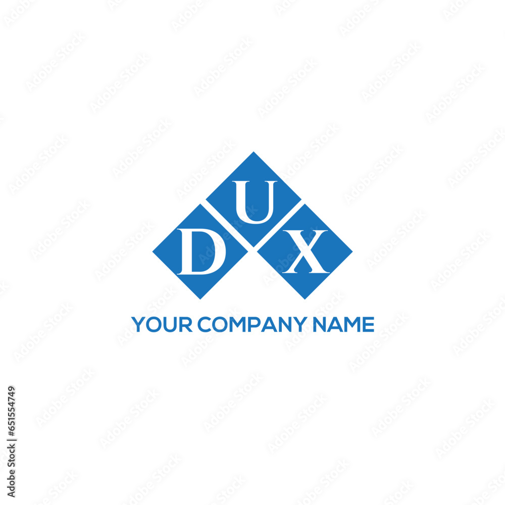 Fototapeta premium DUX letter logo design on white background. DUX creative initials letter logo concept. DUX letter design.