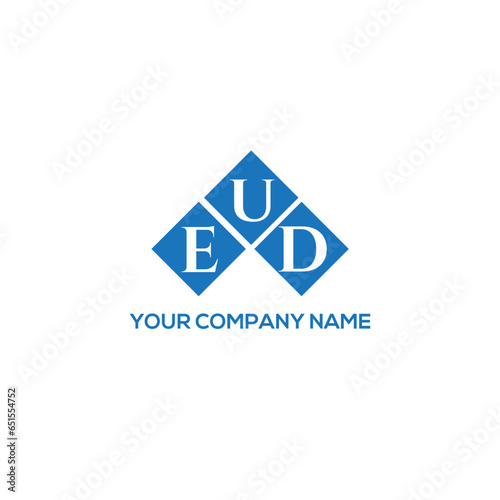 EUD letter logo design on white background. EUD creative initials letter logo concept. EUD letter design.