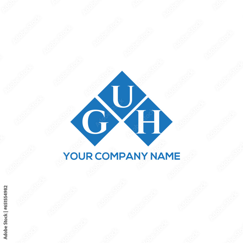 GUH letter logo design on white background. GUH creative initials letter logo concept. GUH letter design.