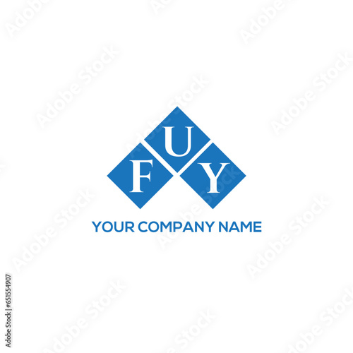 FUY letter logo design on white background. FUY creative initials letter logo concept. FUY letter design. 