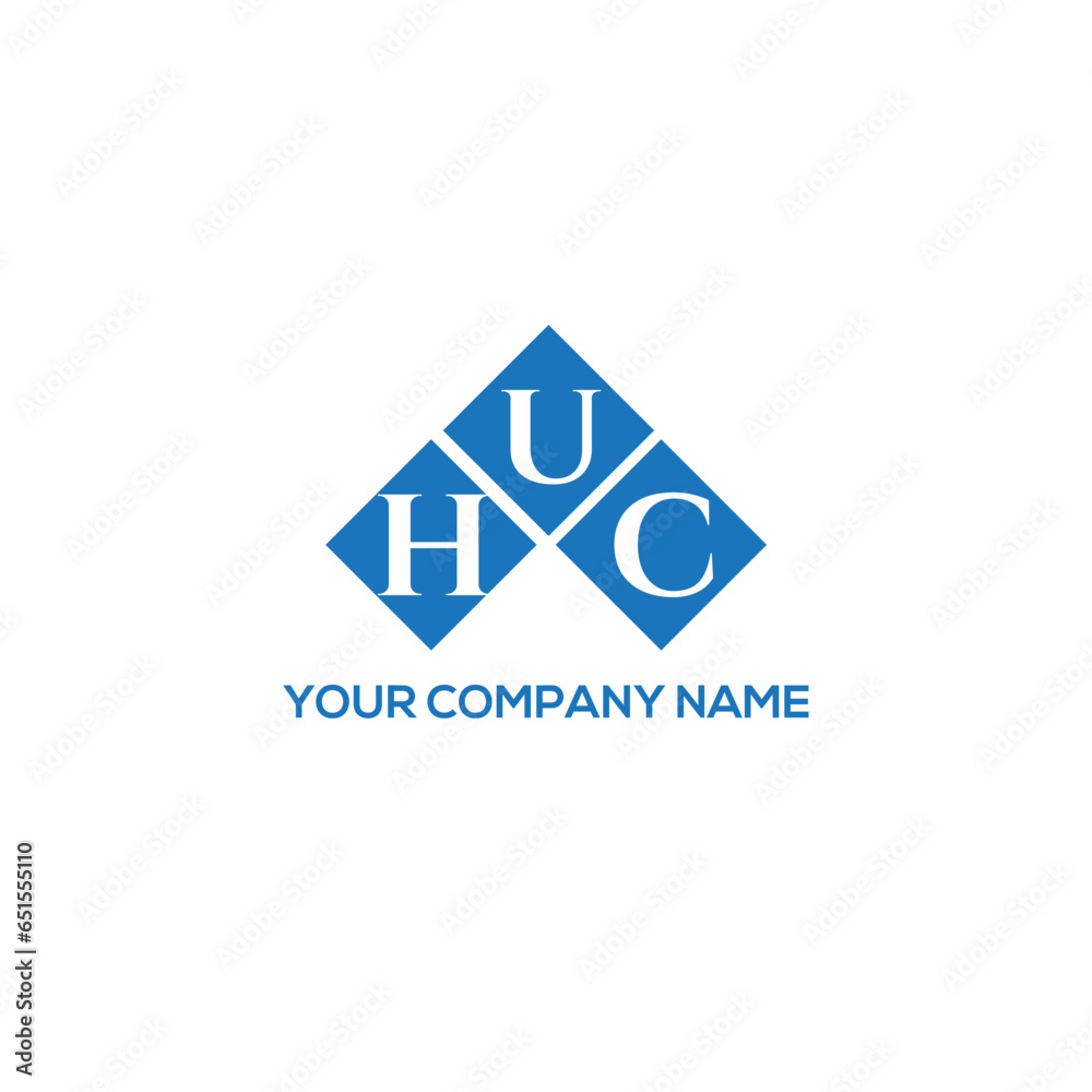 HUC letter logo design on white background. HUC creative initials letter logo concept. HUC letter design. HUC letter logo design on white background. HUC creative initials letter logo concept. HUC letter design.