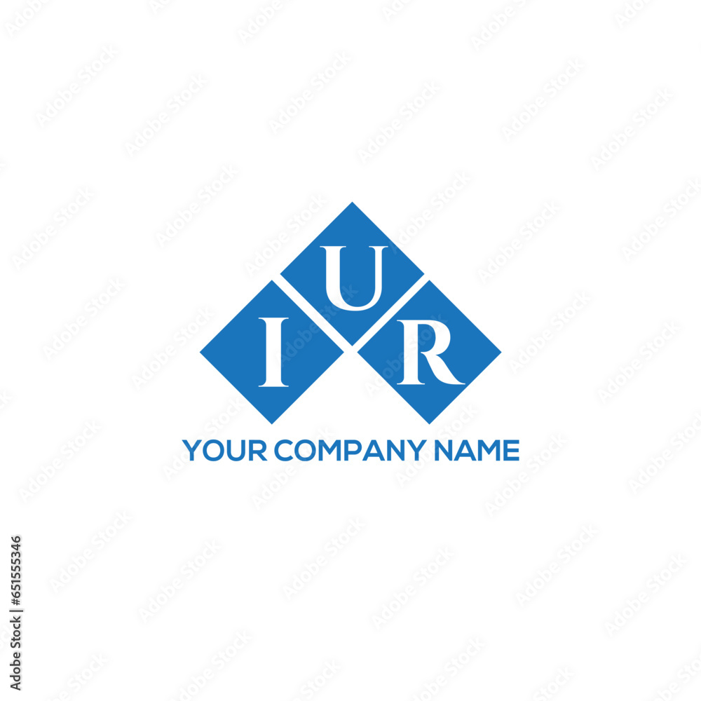 IUR letter logo design on white background. IUR creative initials letter logo concept. IUR letter design.

