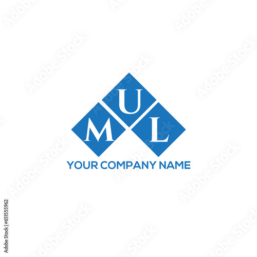 MUL letter logo design on white background. MUL creative initials letter logo concept. MUL letter design.