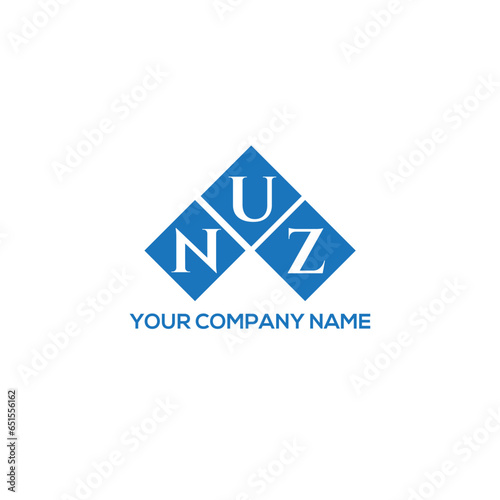 NUZ letter logo design on white background. NUZ creative initials letter logo concept. NUZ letter design. photo