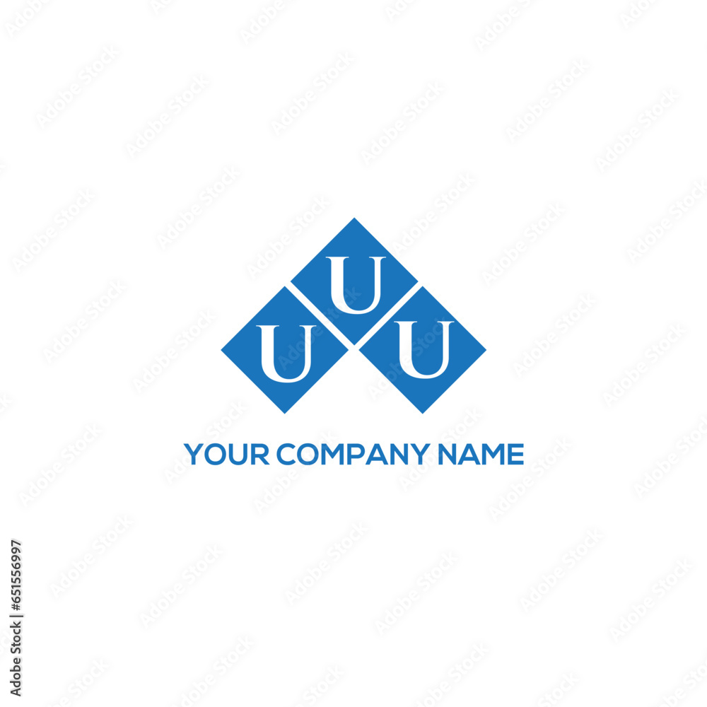 Fototapeta premium UUU letter logo design on white background. UUU creative initials letter logo concept. UUU letter design.
