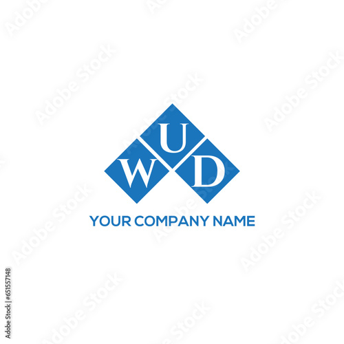 WUD letter logo design on white background. WUD creative initials letter logo concept. WUD letter design.