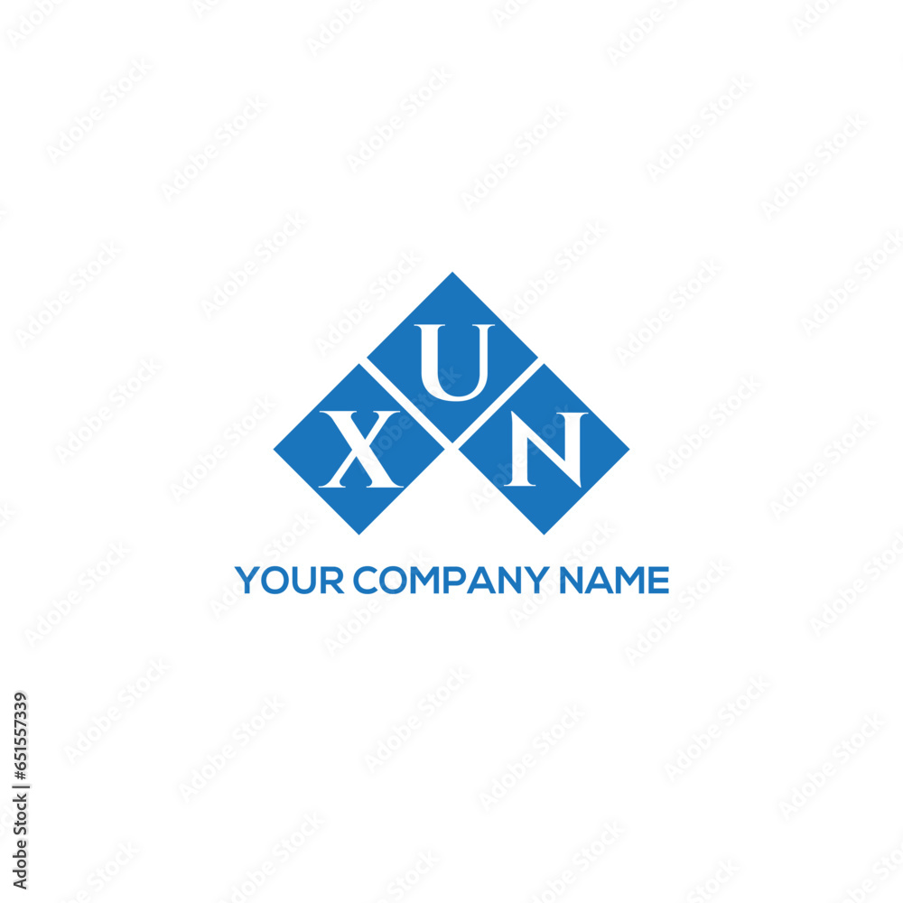 Fototapeta premium XUN letter logo design on white background. XUN creative initials letter logo concept. XUN letter design.