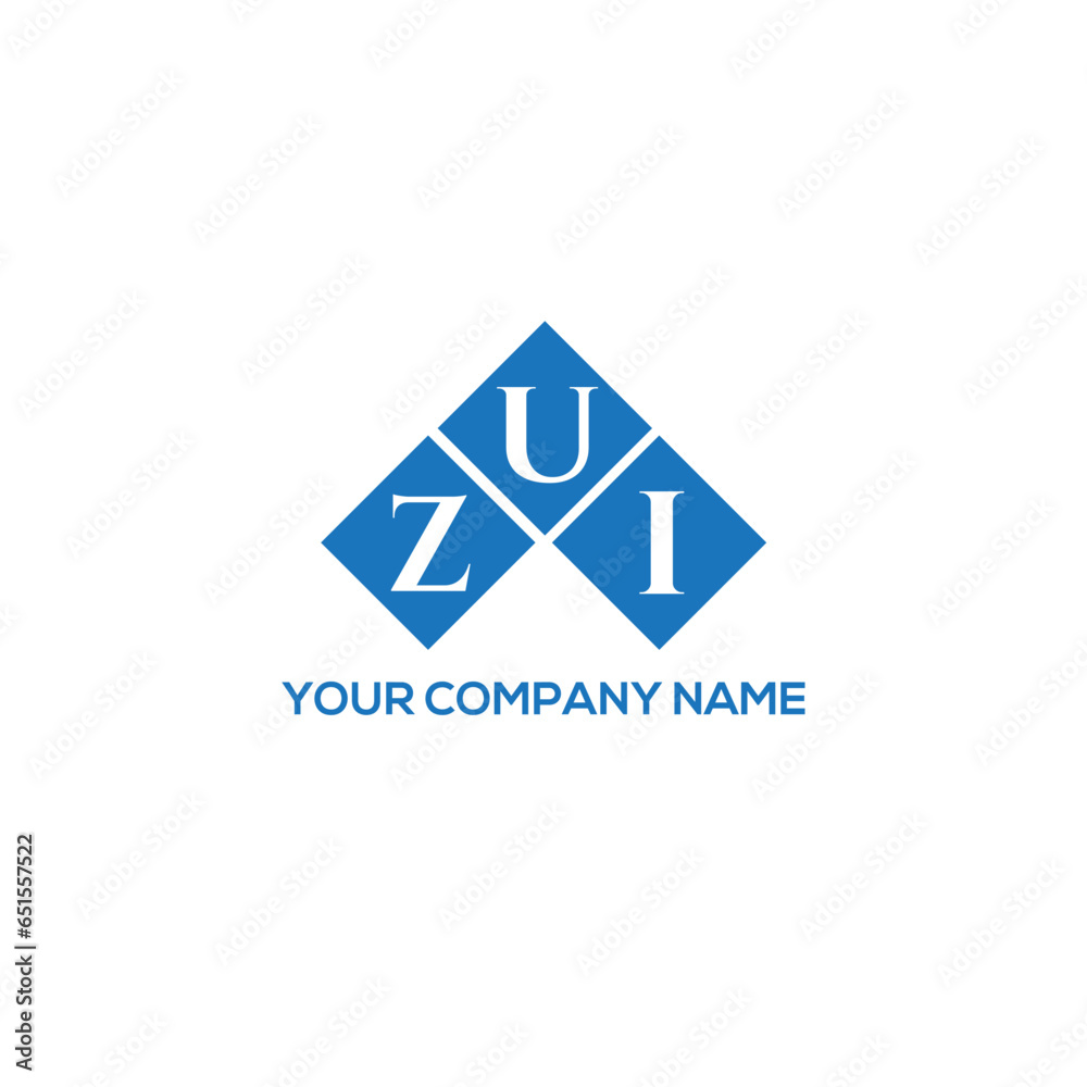 ZUI letter logo design on white background. ZUI creative initials letter logo concept. ZUI letter design.