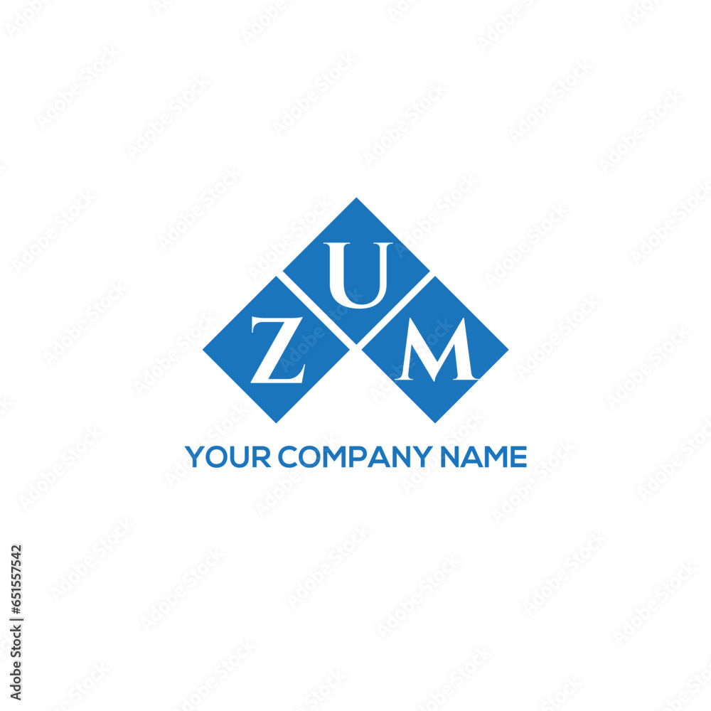 Fototapeta premium ZUM letter logo design on white background. ZUM creative initials letter logo concept. ZUM letter design. 