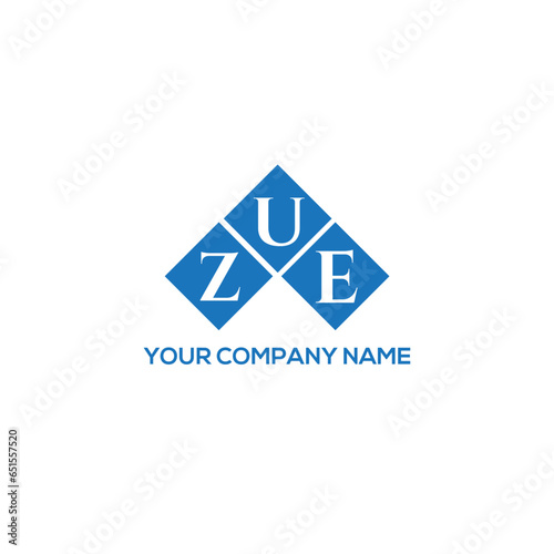 ZUE letter logo design on white background. ZUE creative initials letter logo concept. ZUE letter design. photo