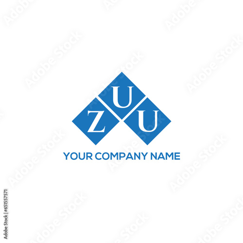 ZUU letter logo design on white background. ZUU creative initials letter logo concept. ZUU letter design. photo