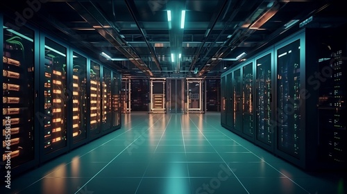 Computer networking server room warehouse