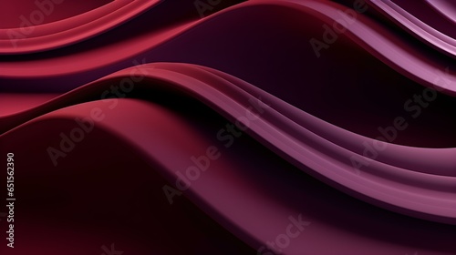 Abstract 3D Background of soft Waves in burgundy Colors. Elegant Wallpaper 
