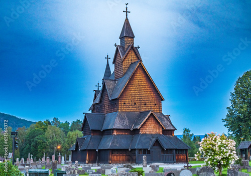 Obraz na płótnie Heddal Stave church (Norway) w salonie