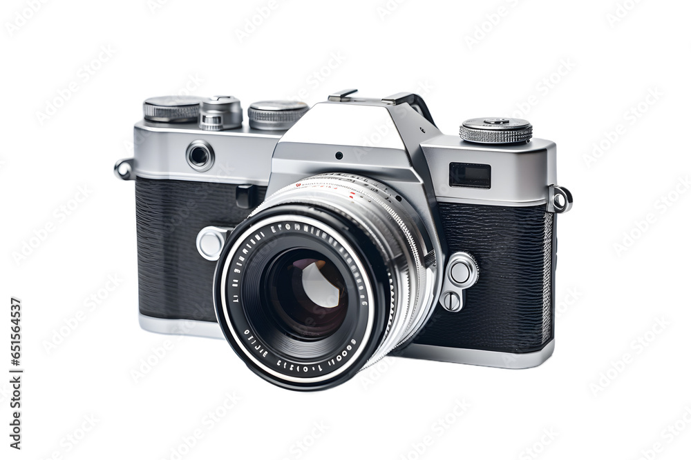 old camera isolated on white