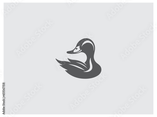 Premium duck logo design vector, vector and illustration,