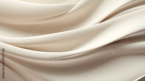 Abstract 3D Background of soft Waves in ivory Colors. Elegant Wallpaper 
