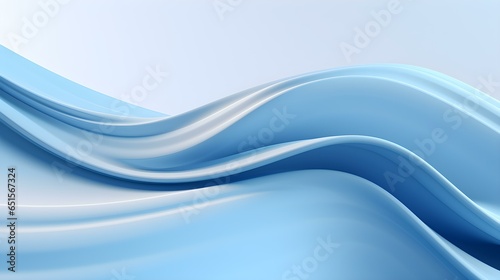 Abstract 3D Background of soft Waves in light blue Colors. Elegant Wallpaper 