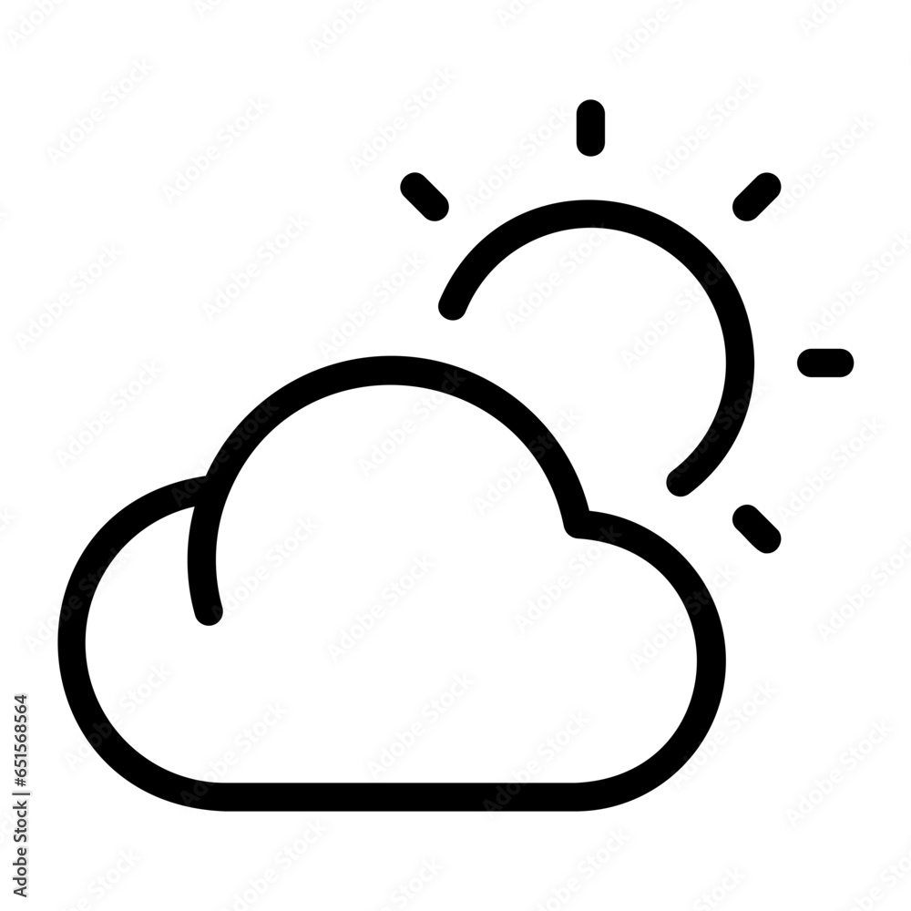 cloudy line icon cloudy line icon