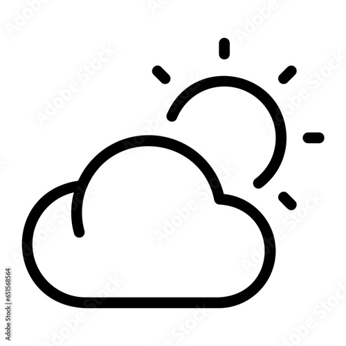 cloudy line icon