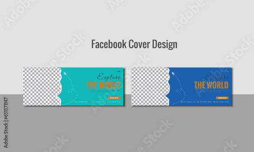 Facebook cover for  travel and turism and trip post or Instagram post design template