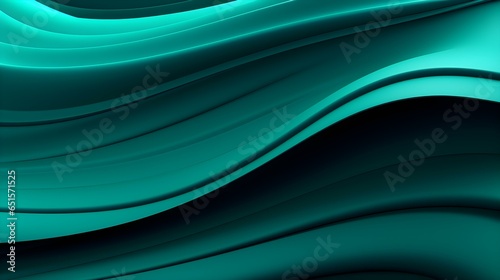 Abstract 3D Background of soft Waves in turquoise Colors. Elegant Wallpaper 