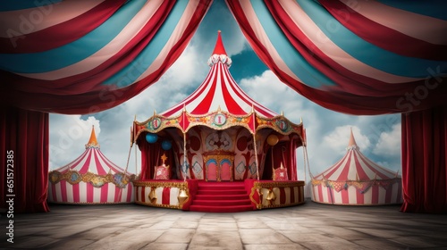 circus tent on the stage