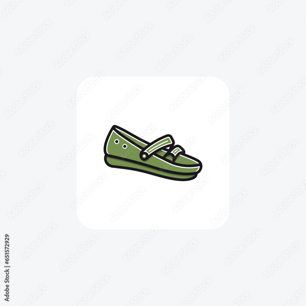 green Espadrille Flats Women's Shoes and footwear Flat Color Icon set isolated on white background flat color vector illustration Pixel perfect green Espadrille Flats Women's Shoes and footwear Flat Color Icon set isolated on white background flat color vector illustration Pixel perfect