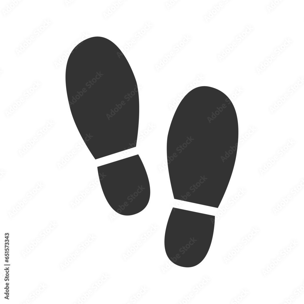 Human shoe print, stock illustration. Human shoe print, stock illustration.
