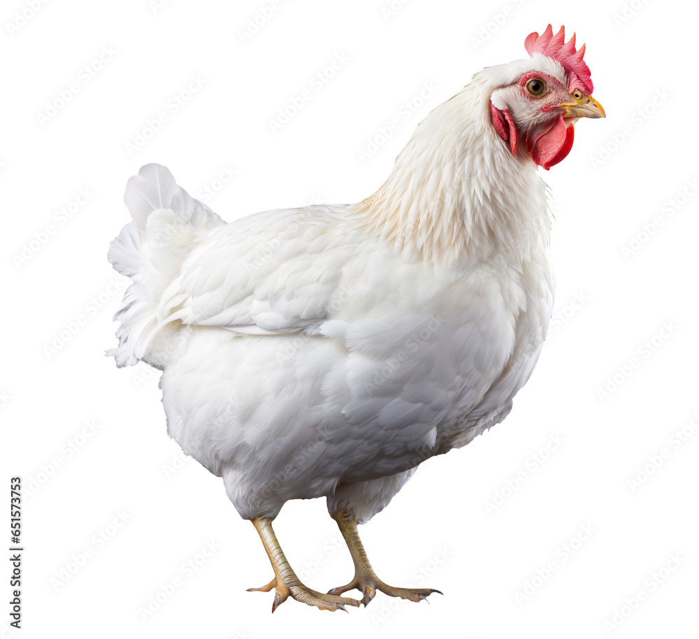 Chicken png, isolated on transparent background, farm animal hd, white