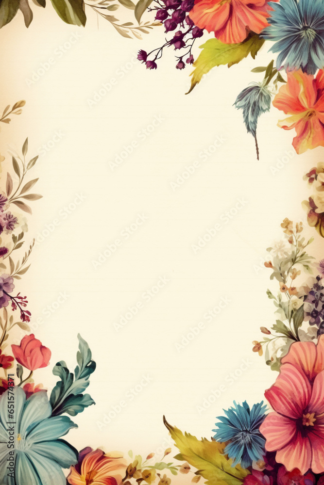 Obraz premium Beautiful watercolor flowers for Cards, gift wrapping paper, wedding