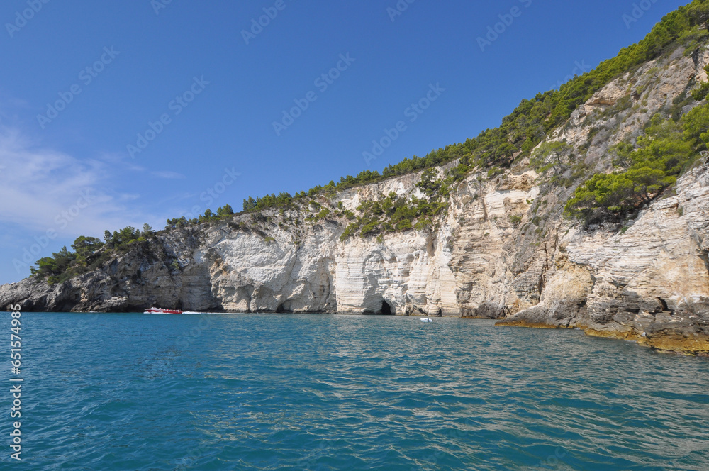 White cliffs in Vieste White cliffs in Vieste