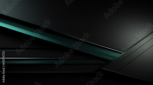 Abstract diagonal background black and green  dark  light with gradient with metallic texture. This is a surface with patterns  soft lines  a technical gradient.