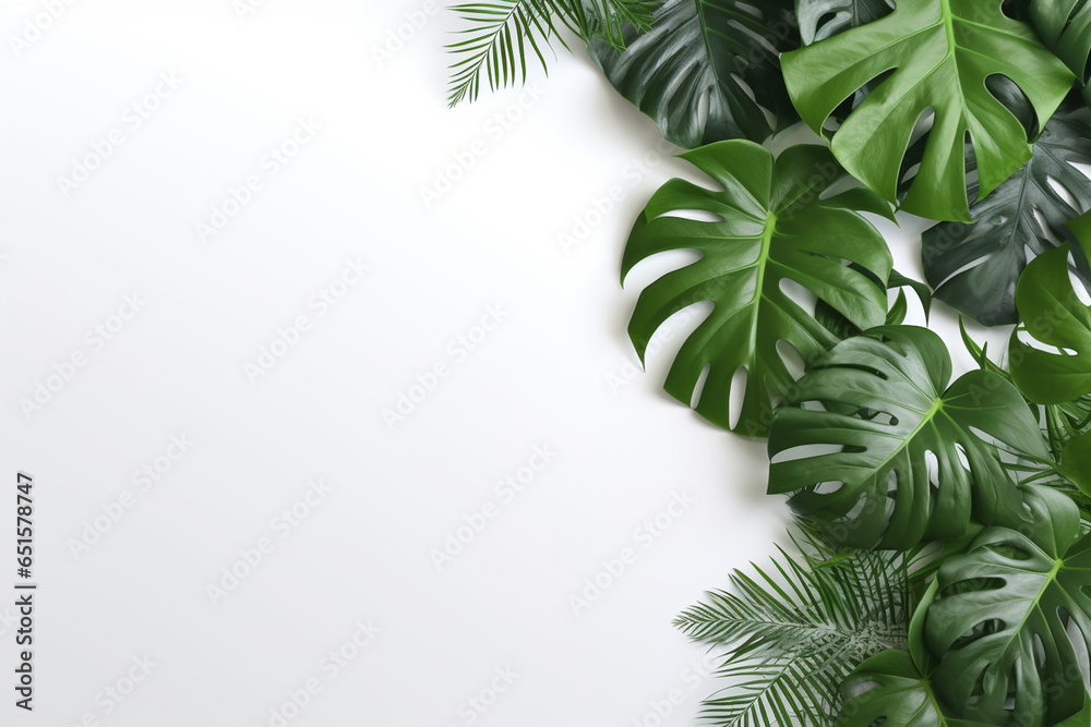 green leaves on a white wall