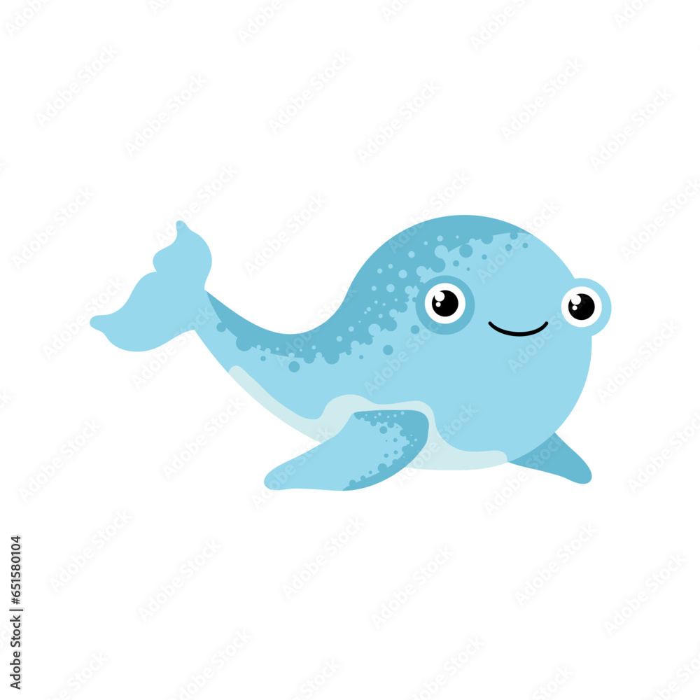 cute whale - vector illustration cute whale - vector illustration