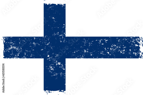 Finland flag grunge distressed style