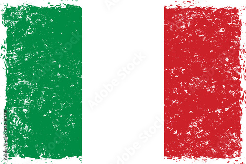 Italy flag grunge distressed style