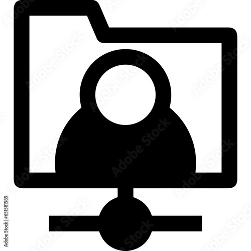 Computer technology icon symbol vector image. Illustration of the dekstop monitor display design image