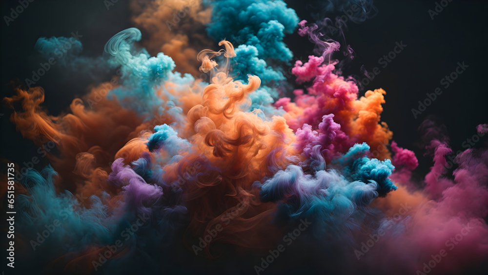 colored smoke, full spectrum, diffuse colored light
