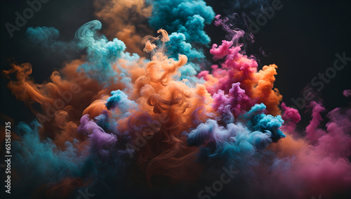 colored smoke, full spectrum, diffuse colored light 