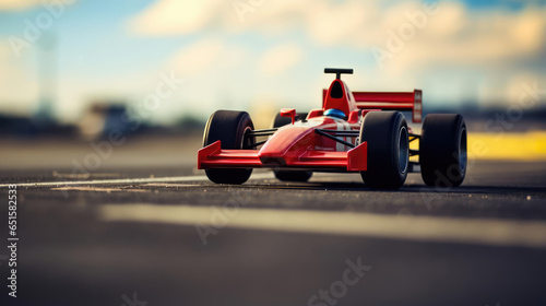 A sports car on the race track