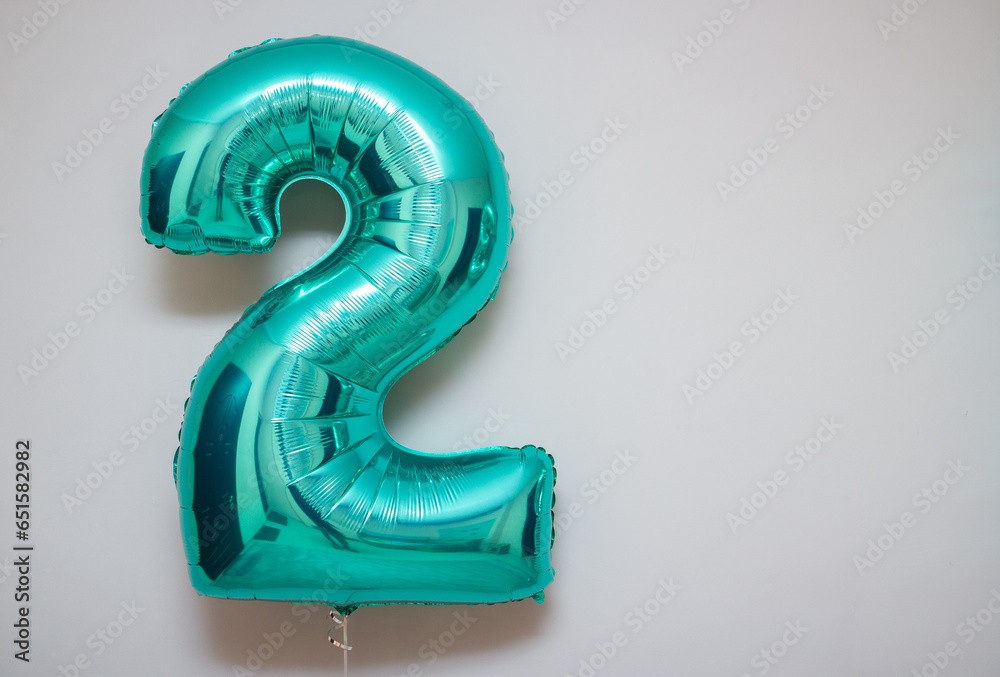 balloon number 2 mint color balloon number 2 mint color