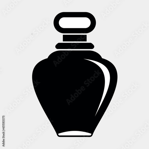 perfume bottle vector icon isolated on white background